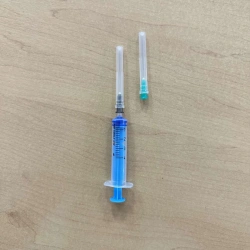 Injection syringe for single use, three-detailed, sterile type "Luer", with needles, version - 20 B "Luer". with needles, in ver