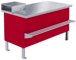 Medium temperature refrigerated counter PHS-1,55/0,85 (meat, under remote cold supply with fixing for a crossbar)