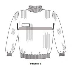 Coupon of knitted jumper (jumper) for male inmates TU-8425-209-08946314-2013