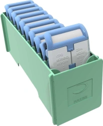 Pencil case for medicines "Tabletnitsa-KRONT" and cassette (stand) for storage of pencil cases "Cassette-KRONT" according to TU