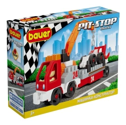 Children's educational toy Bauer series "Pit Stop" set "Wrecker and racing car" in a box (colour red, grey)