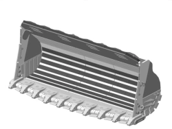 Front loader bucket FLRX-150d-1200-XS115(9)-LS350-NF