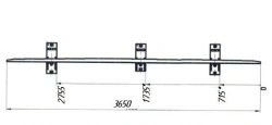 Lined counter rail (2769.02.000)