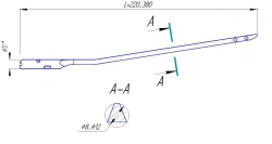 Blocking pin for tibia (length: 220...380mm) (l. 8,0mm; l. 9,0mm; l. 10,0mm; l. 11,0mm)