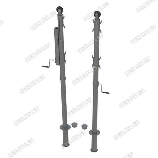 Telescopic Volleyball Posts S-109-2 with Cups