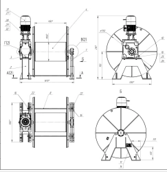Auxiliary winch of fishing deck VMTS.272531.008