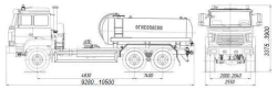 Tank truck for oil and gas condensate collection AKN/AKNS 4680L7 on chassis URAL 4320-4971-78, 4320-4971-80,4320-4971-82