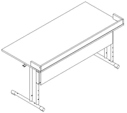 Pupil laboratory table for physics, chemistry and biology classrooms