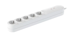 CADUCEUS ALING Connecting products 5x16A extension cord with overvoltage protection from 3,6kW, 250V~, 3x1,5mm2, 1,5m, white, ar