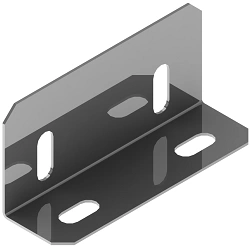 Fixing plate LL 000 HZ, with overall dimensions from 19 mm to 100 mm, metal thickness from 1,2 mm to 1,5 mm, stainless steel