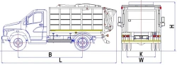 Rear-loading rubbish truck model MK-1540-14
