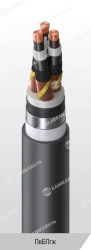 Power cable with copper conductors insulated with cross-linked polyethylene for voltage 6, 10, 15, 20, 30 and 35 kV of PvBPgzh b