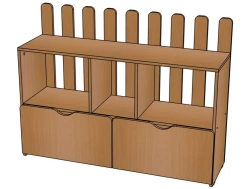 Shelving unit "K-5" from the set "Fortress" / SZh73