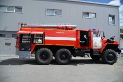 Fire tanker truck ??-6,?-(40-100), type 5881, modification 58812A, on chassis Ural-5557-60, 5557-62, 5557-70, 5557-72, 5557-74