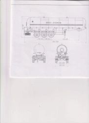 Semi-trailer-tanker PPTST1-3, type P3, modification 96833-0000010-03 ( with pump). Axial unit AGOS-3-GT7-00.00.000-01