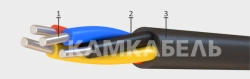 Power cable with aluminium conductors, with insulation and sheathing made of polyvinylchloride plasticate, for voltage 0,66 kV o