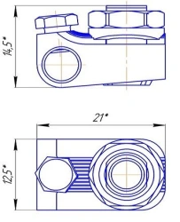 Clamp-clamp for Schanz screws (2 variants)