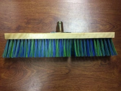 Professional floor brush 400 mm 6 rows, long bristles, iron body, without handle