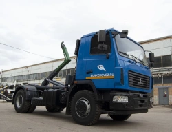 WERNOX 67077-5N32 container refuse truck, modification 67077B-53, with GVW from 5000 to 20000 kg, on MAZ-5340S chassis.