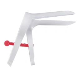 Gynaecological polymer sterile mirror by Cusco type D, size S, white