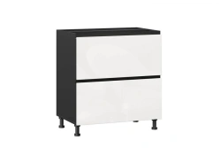 Sherwood LD.281160.000 Kitchen cabinet front 800 with 2 drawers LUX (4) (White gloss/Black )