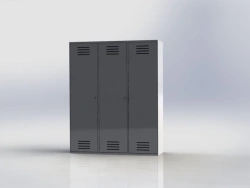 Three-section cupboard
