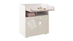 Polini kids French 1270 chest of drawers, Teddy, white-oak pastel, item 0001529.62