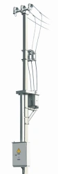 Complete transformer substations of pole type on one post SV-105 (SV-110) and mast type on four consoles PT-43 m