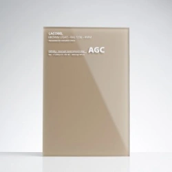 Lacobel Brown Light coated sheet glass 4 mm thick