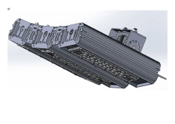 LED luminaire "Industrial Design MTM IoT" series CUBIC 180 Three modules Connection from sides 10 degrees Mounting CUB 60m