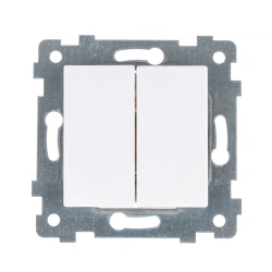 "AKSIOMA" Switch mechanism of two-key on/off switch. C510-449, colour white