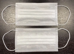 Medical disposable three-layer mask made of nonwoven materials