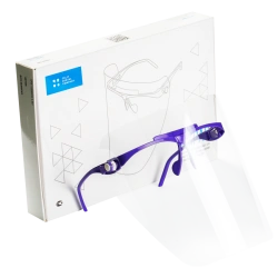 ECRAN "E3-"CELIT" polymer transparent screen for protection of eyes and respiratory organs of a dentist, 1 frame, 5 shields, col