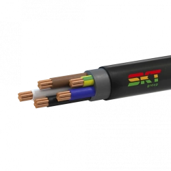 Power cable, not spreading combustion, with reduced smoke and gas emission, grade VVGng(A)-LS for nominal alternating voltage on