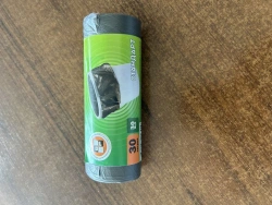 30l OfficeClean HDPE, 50*60cm, 8 microns, 30 pcs, strong, black, on a roll with ties.