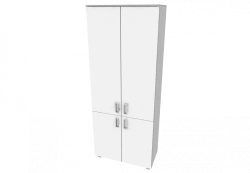 Storage cabinet with 4 hinged fronts 800x400x2000mm (WxHxH)