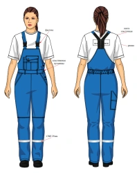 Overalls for protection against mechanical effects, female SFA125-103/001-DKB