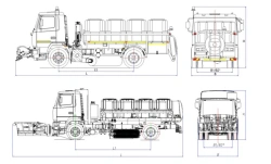 Road maintenance machine with a set of summer equipment model MK-3532-03