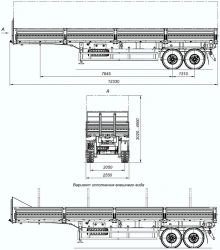Semi-trailer 9408 double-axle cargo truck with axles HJD13Y30S18-2050T16-060 with payload of 12 tonnes