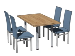 Set of kitchen dining set ECO1/KPI 121 1400x800MM wenge plastic