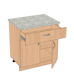 Kitchen cabinet 2-door with drawer 800*600*850 mm TRYA-2.8