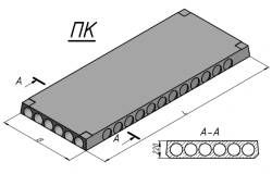 Reinforced concrete floor panel PK 63.15-8AtVa