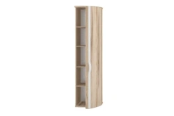 Marta LD 124.070.000 wardrobe end with bent door right (White/Desira Ash M )