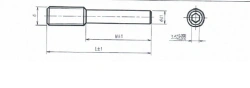 Compression screw steel M8 48mm