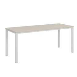 Straight metal-framed desk