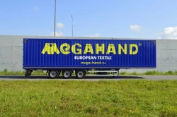 Three-axle box semitrailer (designed for transporting dangerous goods), modification BSA-453A