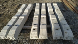 Reinforced concrete bars for R65 type railway switch of 1/11 grade according to the project 1740/92-03