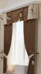 Curtains (including drapes) and inner curtains, lambrequins made of synthetic yarns, Article No. ZK-006