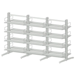 Rack library (for documents) double-sided metal (WxHxHB) 2760x1100x1730 mm