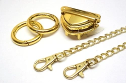 Fittings for handbags (whitelocks, locks, hinges, hooks, rings, chains, etc.)